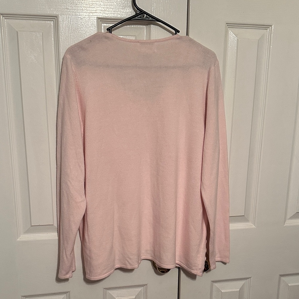 Designers Originals Luxelon Light Pink Embroidered Layered Cardigan - Picture 8 of 8
